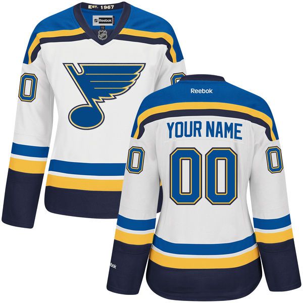 Reebok St.Louis Blues NHL Women Premier NHL Jersey - White->women nhl jersey->Women Jersey